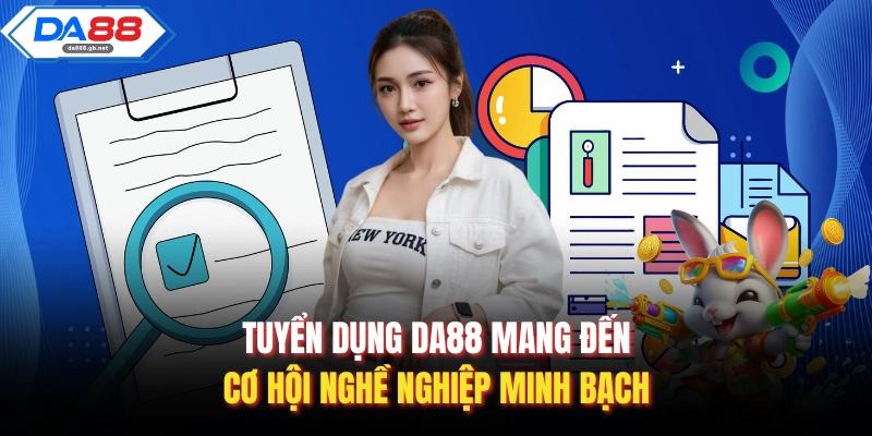 Tuyển dụng DA88 mang đến cơ hội nghề nghiệp minh bạch